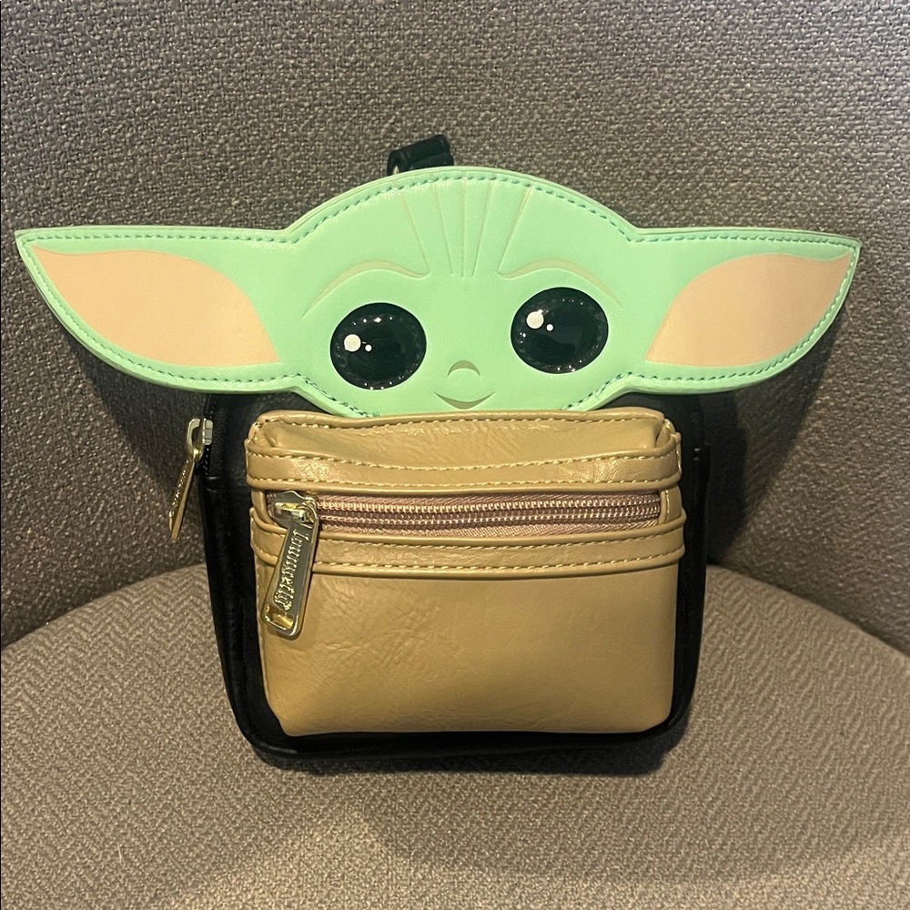 Loungefly Baby Yoda wristlet with hand sanitizer